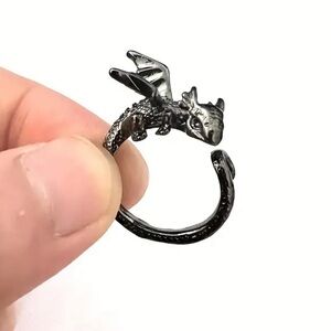 NEW 2024 Black Dragon Titanium Open Ring One size